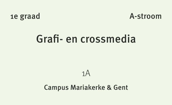 1e graad – 01 – Grafi- en crossmedia – A-stroom
