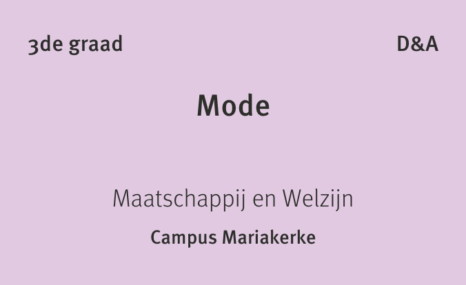 3e graad – 05 – Mode